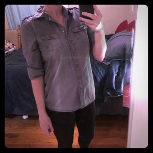 GAP Gray Button Up